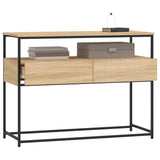 Console Table Sonoma Oak 100x40x75 cm Engineered Wood - Top-Down View