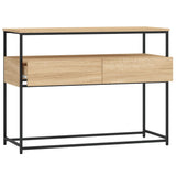 Console Table Sonoma Oak 100x40x75 cm Engineered Wood - 45-Degree Angle