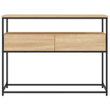 Console Table Sonoma Oak 100x40x75 cm Engineered Wood - Rear View
