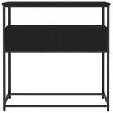 Console Table Black 75x40x75 cm Engineered Wood - Top-Down View