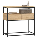 Console Table Sonoma Oak 75x40x75 cm Engineered Wood - Side View