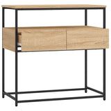 Console Table Sonoma Oak 75x40x75 cm Engineered Wood - 45-Degree Angle