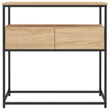 Console Table Sonoma Oak 75x40x75 cm Engineered Wood - Rear View
