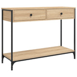 Console Table Sonoma Oak 100x34.5x75 cm Engineered Wood - Front View