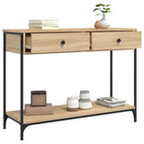 Console Table Sonoma Oak 100x34.5x75 cm Engineered Wood - Top-Down View