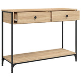 Console Table Sonoma Oak 100x34.5x75 cm Engineered Wood - 45-Degree Angle