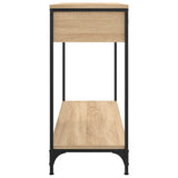 Console Table Sonoma Oak 100x34.5x75 cm Engineered Wood - Close-Up Angle