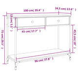 Console Table Sonoma Oak 100x34.5x75 cm Engineered Wood