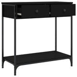Console Table Black 75x34.5x75 cm Engineered Wood - 45-Degree Angle