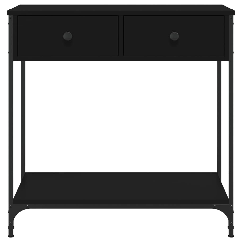 Console Table Black 75x34.5x75 cm Engineered Wood