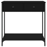 Console Table Black 75x34.5x75 cm Engineered Wood