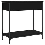Console Table Black 75x34.5x75 cm Engineered Wood - Low Angle