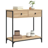 Console Table Sonoma Oak 75x34.5x75 cm Engineered Wood - Side View