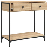 Console Table Sonoma Oak 75x34.5x75 cm Engineered Wood - 45-Degree Angle