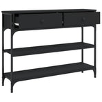 Console Table Black 100x25x75 cm Engineered Wood