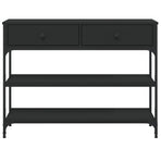Console Table Black 100x25x75 cm Engineered Wood
