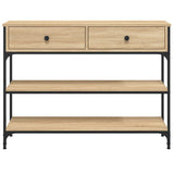 Console Table Sonoma Oak 100x25x75 cm Engineered Wood