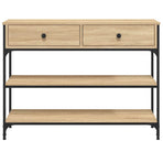 Console Table Sonoma Oak 100x25x75 cm Engineered Wood