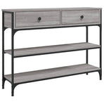 Console Table Grey Sonoma 100x25x75 cm Engineered Wood