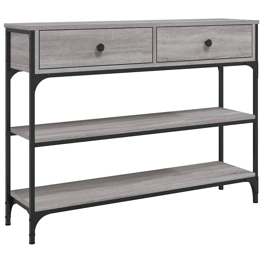Console Table Grey Sonoma 100x25x75 cm Engineered Wood
