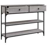 Console Table Grey Sonoma 100x25x75 cm Engineered Wood - 45-Degree Angle