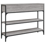 Console Table Grey Sonoma 100x25x75 cm Engineered Wood