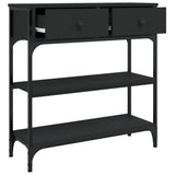 Console Table Black 72.5x25x75 cm Engineered Wood - 45-Degree Angle