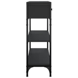Console Table Black 72.5x25x75 cm Engineered Wood - Close-Up Angle