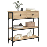 Console Table Sonoma Oak 72.5x25x75 cm Engineered Wood - Side View