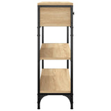 Console Table Sonoma Oak 72.5x25x75 cm Engineered Wood - Close-Up Angle
