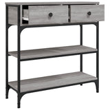Console Table Grey Sonoma 72.5x25x75 cm Engineered Wood - 45-Degree Angle