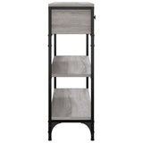 Console Table Grey Sonoma 72.5x25x75 cm Engineered Wood - Close-Up Angle