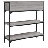 Console Table Grey Sonoma 72.5x25x75 cm Engineered Wood - Low Angle