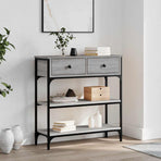 Console Table Grey Sonoma 72.5x25x75 cm Engineered Wood