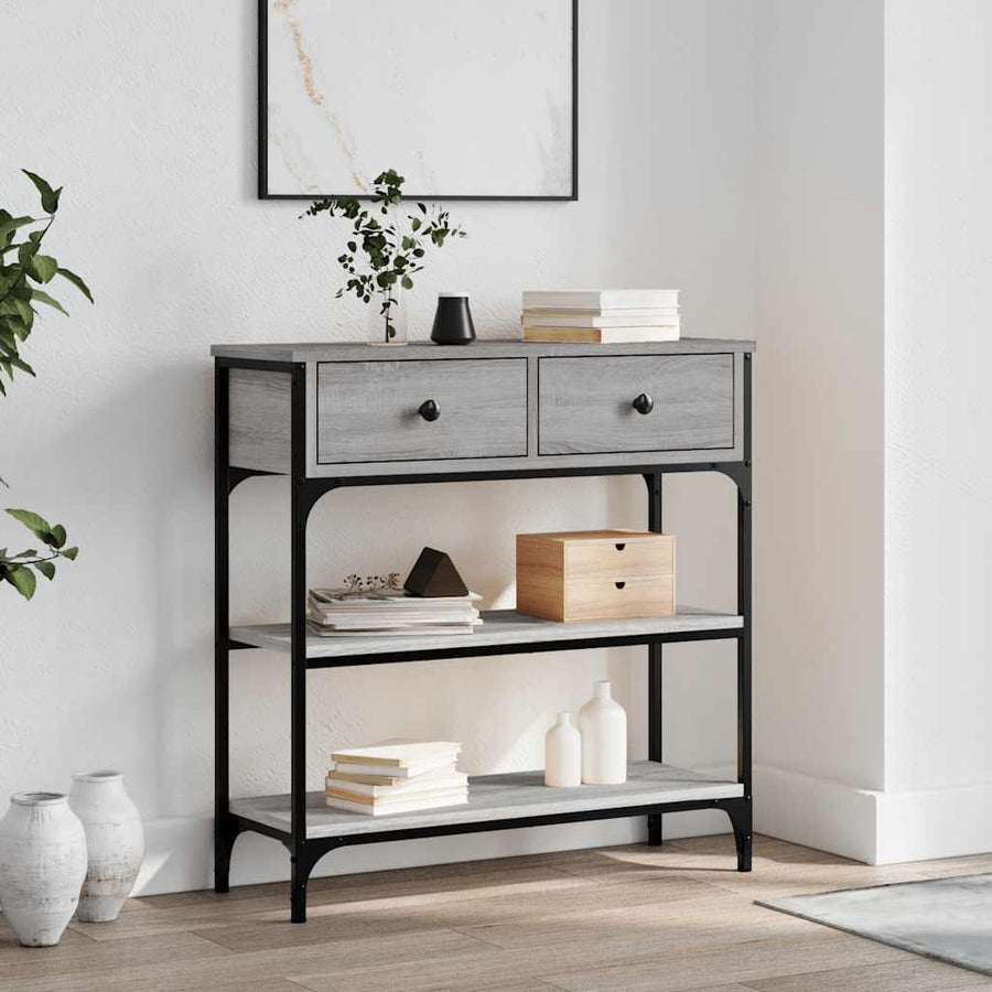 Console Table Grey Sonoma 72.5x25x75 cm Engineered Wood