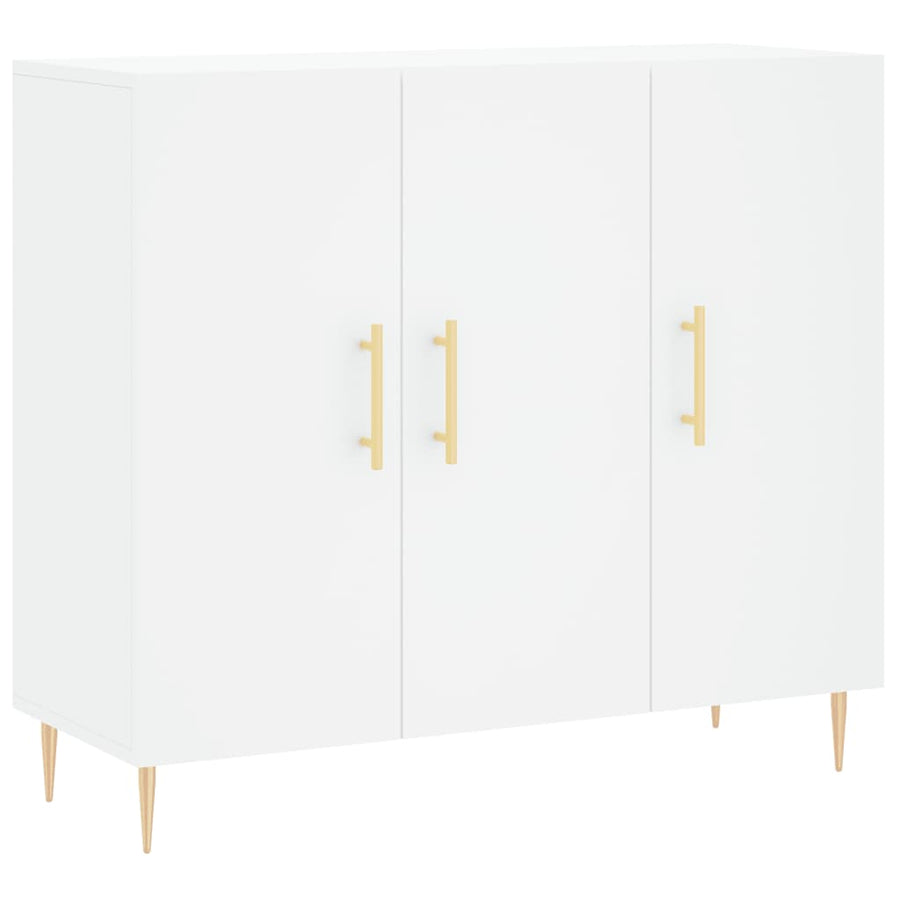 Sideboard White 90x34x80 cm Engineered Wood