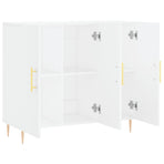 Sideboard White 90x34x80 cm Engineered Wood