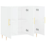 Sideboard White 90x34x80 cm Engineered Wood - Side View