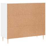 Sideboard White 90x34x80 cm Engineered Wood - 45-Degree Angle