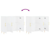 Sideboard White 90x34x80 cm Engineered Wood - Extra Image
