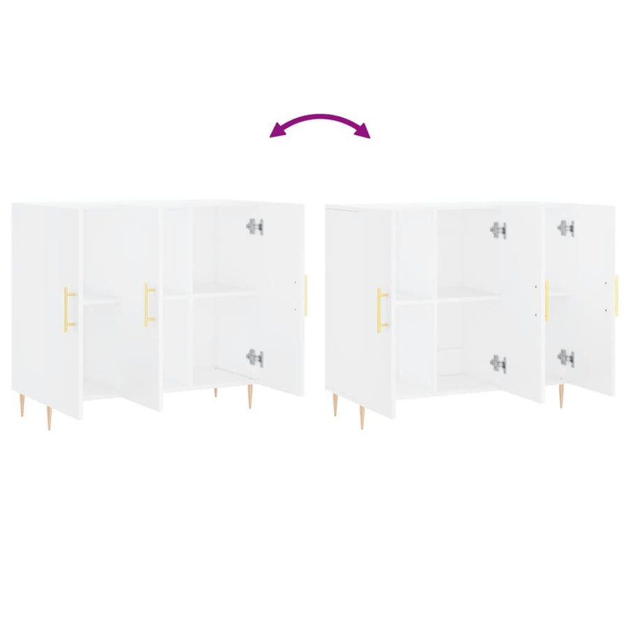 Sideboard White 90x34x80 cm Engineered Wood