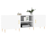 TV Cabinet White 150x30x50 cm Engineered Wood - Side View