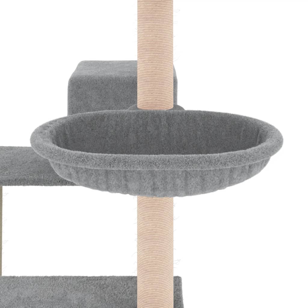 Cat Tree with Sisal Scratching Posts Light Grey 82.5 cm