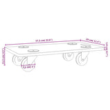 Dolly Trolleys 2 pcs Rectangular Engineered Wood