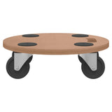 Dolly Trolleys 2 pcs Round Engineered Wood - 45-Degree Angle