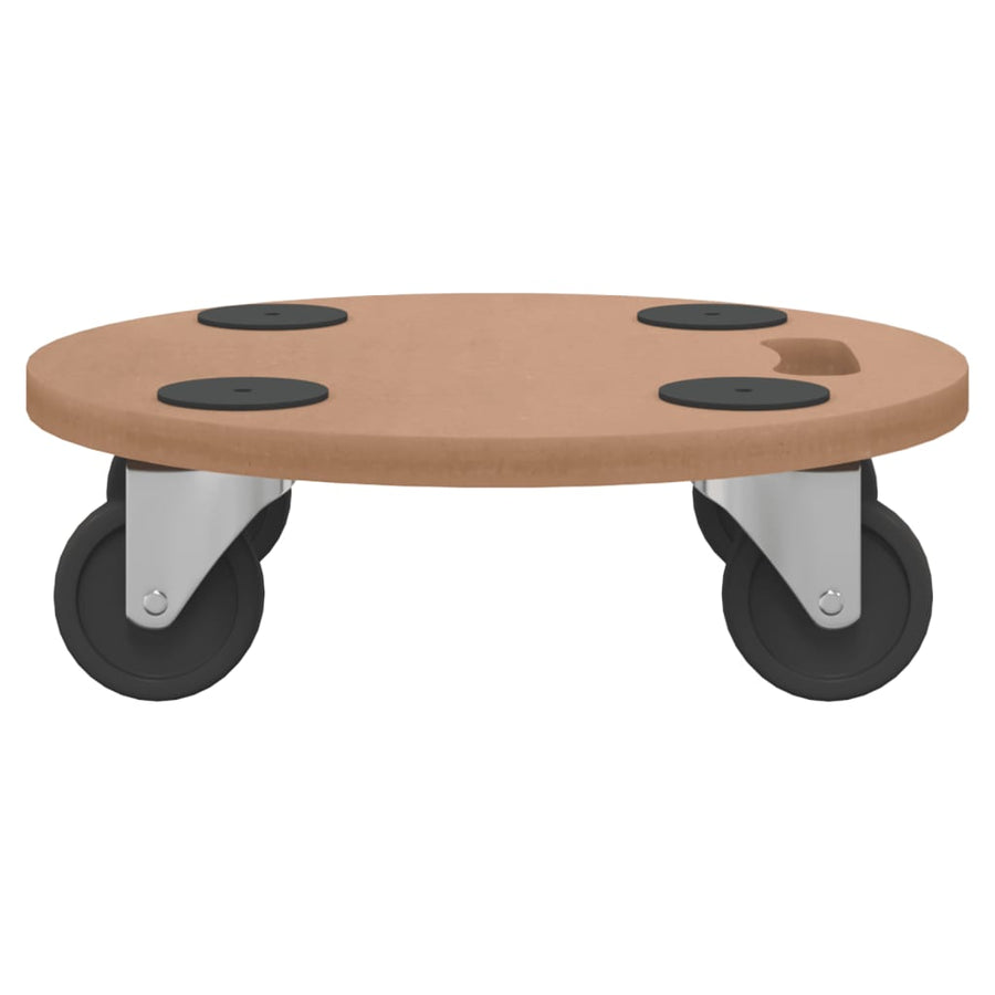 Dolly Trolleys 2 pcs Round Engineered Wood