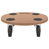 Dolly Trolleys 6 pcs Round Engineered Wood