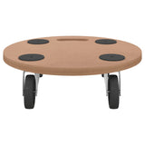 Dolly Trolleys 6 pcs Round Engineered Wood - Top-Down View