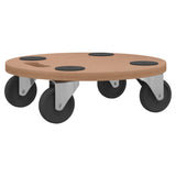 Dolly Trolleys 6 pcs Round Engineered Wood - Rear View