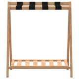Luggage Rack 68x38x58 cm Bamboo - Side View